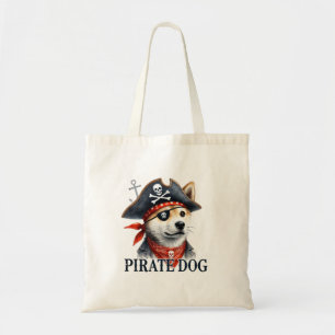Pirate Dog - Digital Watercolor Tote Bag Tragetasche