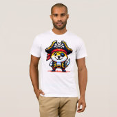 Pirate Dog - Funny Pixel Art Adventure Design T-Shirt (Vorne ganz)