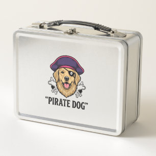 Pirate Dog Vintage Gravur Shirt Design_1 Metall Brotdose
