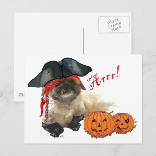Pirate Doggie Postkarte (Vorne/Hinten)