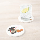 Pirate Doggie Sandstein Untersetzer (Seite)