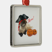 Pirate Doggie Silbernes Ornament (Rechts)