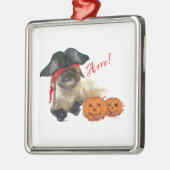 Pirate Doggie Silbernes Ornament (Links)