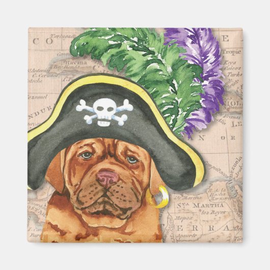 Pirate Dogue de Bordeaux Magnet (Vorne)