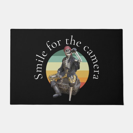 Pirate Doormat Smile für die Kamera Doormat Fußmatte (Vorderseite)