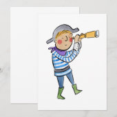 Pirate Einladung (Vorne/Hinten)