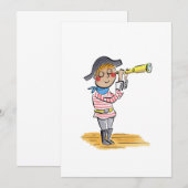 Pirate Einladung (Vorne/Hinten)