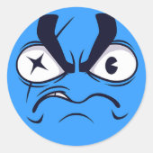 Pirate Emoji Runder Aufkleber (Vorderseite)