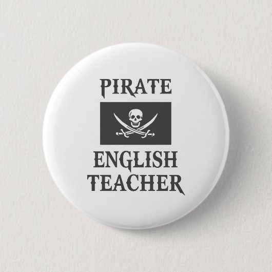 Pirate English Teacher Button (Vorderseite)