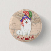 Pirate Eskie Pinback Button (Vorderseite)