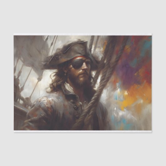 Pirate Eye Patch Decoupage Seidenpapier (Vorderseite)