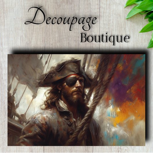 Pirate Eye Patch Decoupage Seidenpapier