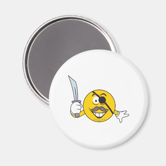 Pirate Face Magnet (Vorderseite/Rückseite)