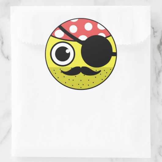 Pirate Face Runder Aufkleber (Tasche)