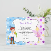 Pirate Fairy Vielen Dank Card Kindergeburtstag Dankeskarte (Stehend Vorderseite)