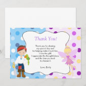 Pirate Fairy Vielen Dank Card Kindergeburtstag Dankeskarte (Vorne/Hinten)