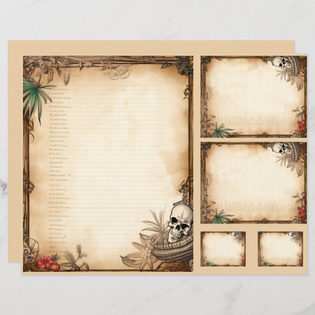 Pirate Fantasy Menu Set (Vorne/Hinten)