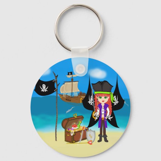 Pirate-Fee mit Schiff und Schlüsselanhänger der Sc (Vorderseite)