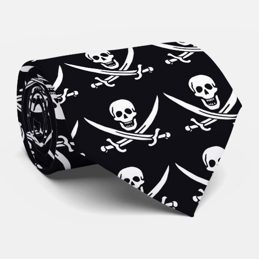 Pirate Flag Jack Rackham - Calico Jack Krawatte (Gerollt)