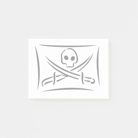Pirate Flag Post It Note Pad Custom Background Post-it Klebezettel (Vorderseite)