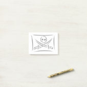 Pirate Flag Post It Note Pad Custom Background Post-it Klebezettel (Auf Schreibtisch)