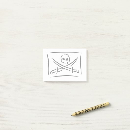 Pirate Flag Post It Note Pad Custom Background Post-it Klebezettel (Auf Schreibtisch)