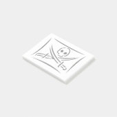 Pirate Flag Post It Note Pad Custom Background Post-it Klebezettel (angewinkelt)