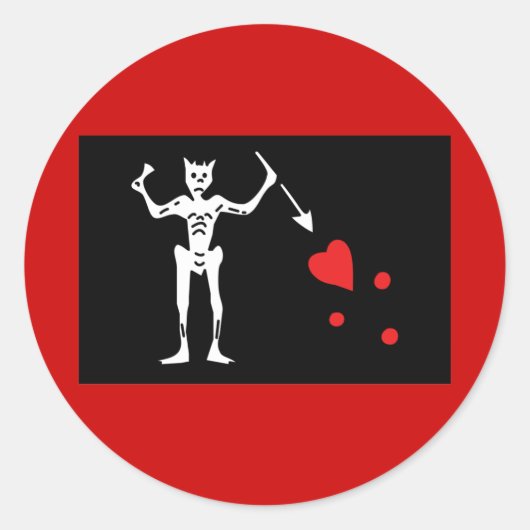 Pirate FLag Runder Aufkleber (Vorderseite)