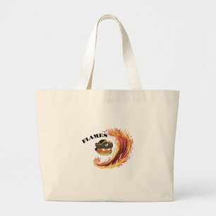 Pirate Flames - Fiery Swashbuckling Design Jumbo Stoffbeutel