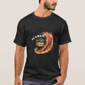 Pirate Flames T - Shirt - Fiery Swashbuckling Desi (Vorderseite)