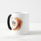 Pirate Flames Tasse - Fiery Swashbuckling Design (Vorderseite Links)