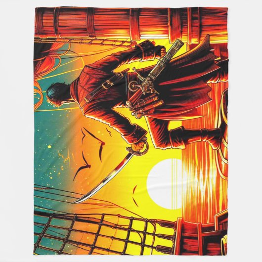 Pirate Fleecedecke (Vorderseite)