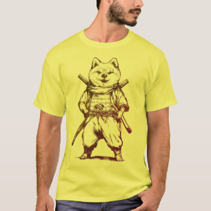 Pirate Fox Character Sword, Skull Hat und Parrot T-Shirt