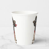 Pirate French Bulldog Skull Crossbones Pappbecher (Rechts)