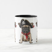 Pirate French Bulldog Skull Crossbones Tasse (Zentrum)