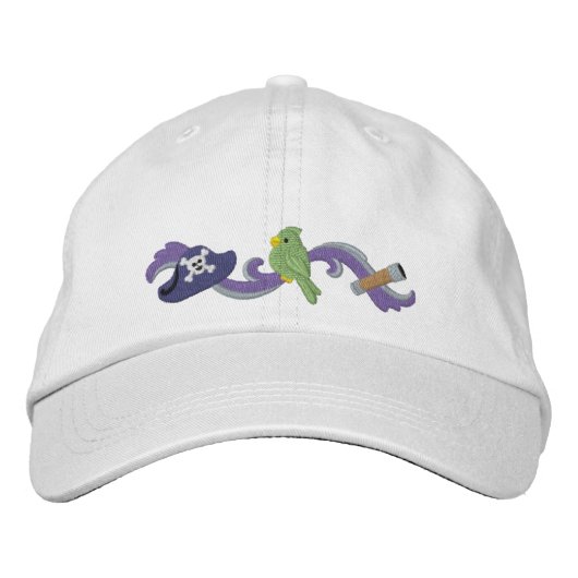 Pirate Fun Bestickte Baseballkappe (Vorderseite)