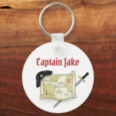 Pirate Fun Niedliche Karte Personalisierte benutze Schlüsselanhänger (Vorderseite)