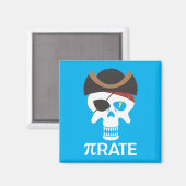 PiRate Funny Pi Day Math Skull Magnet (Vorderseite/Rückseite)