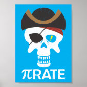 PiRate Funny Pi Day Math Skull Poster (Vorne)