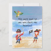 Pirate Geburtstag thematische Party Schatzsuche Einladung (Rückseite)