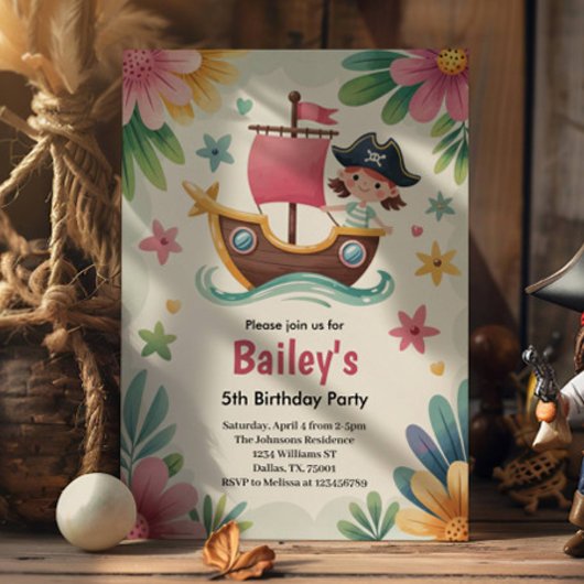 Pirate-Geburtstagsparty Einladung