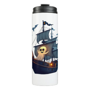 Pirate Ghost Ship - Beängstigendes Halloween-T-Shi Thermosbecher