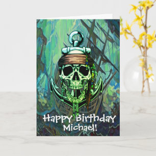 Pirate Ghost Ship Birthday Karte