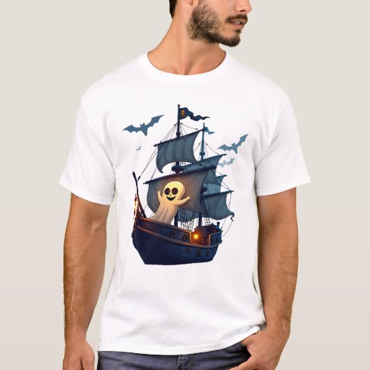 Pirate Ghost Ship � Scary Halloween Tee (Vorderseite)