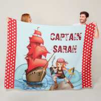 Pirate Girl Boat niedliche Punkte