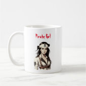 Pirate Girl Coffee Tasse (Links)