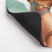 Pirate Girl Fantasy Design Mouse Pad Mousepad (Ecke)