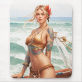 Pirate Girl Fantasy Design Mouse Pad Mousepad (Vorne)