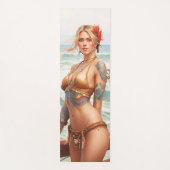 Pirate Girl Fantasy Design Yoga Mat Yogamatte (Vorderseite)