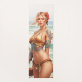 Pirate Girl Fantasy Design Yoga Mat Yogamatte (Rückseite)